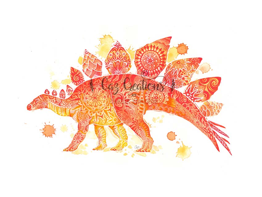 Orange Stegosaurus